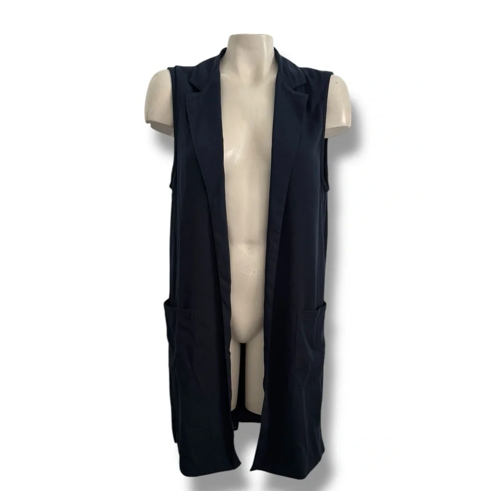 VALETTE Navy Sleeveless Vest SZ S - Picture 2 of 3